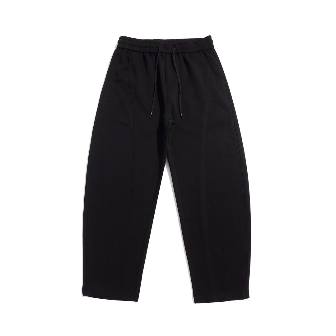 Damen Cropped-Joggerhose mit Ziernähten, hohem Elastikbund und Eingrifftaschen Echoarchiv