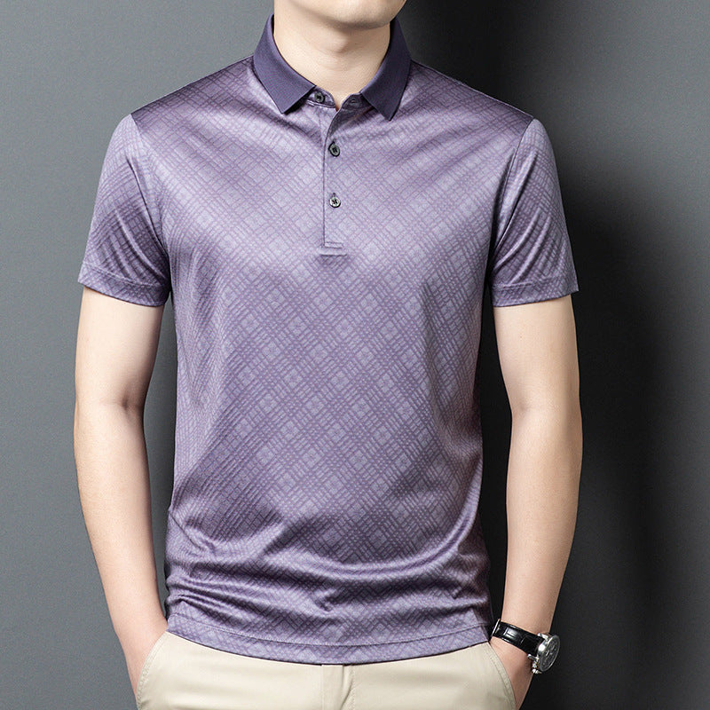 Herren sportliches Poloshirt mit modernem geometrischem Design Echoarchiv
