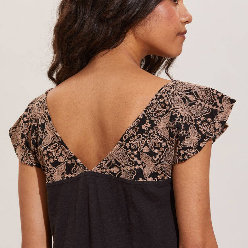 Damen Sommerliches Kleid mit Spitzen-Ärmeldetails Echo Archiv