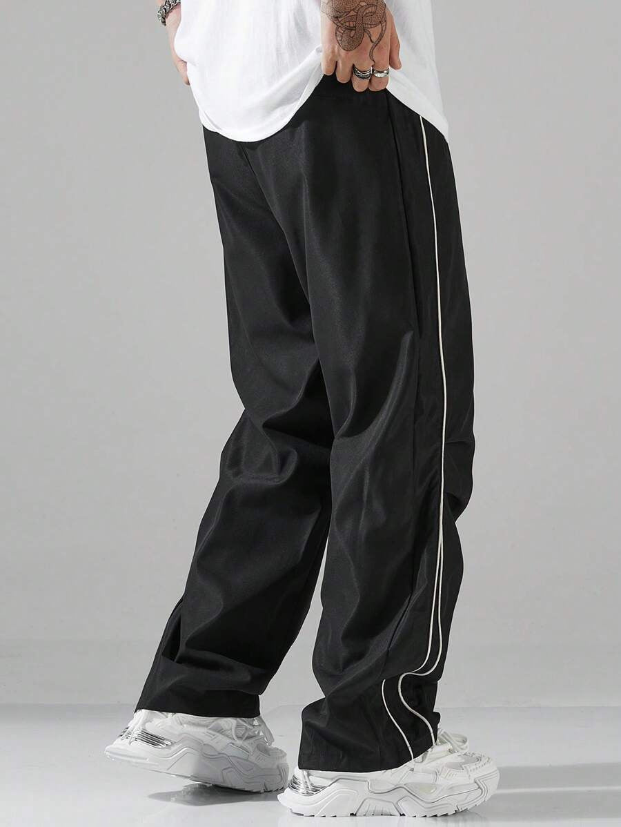 Herren Sportliche Freizeithose mit elastischem Bund und stilvollen Kontraststreifen Echoarchiv