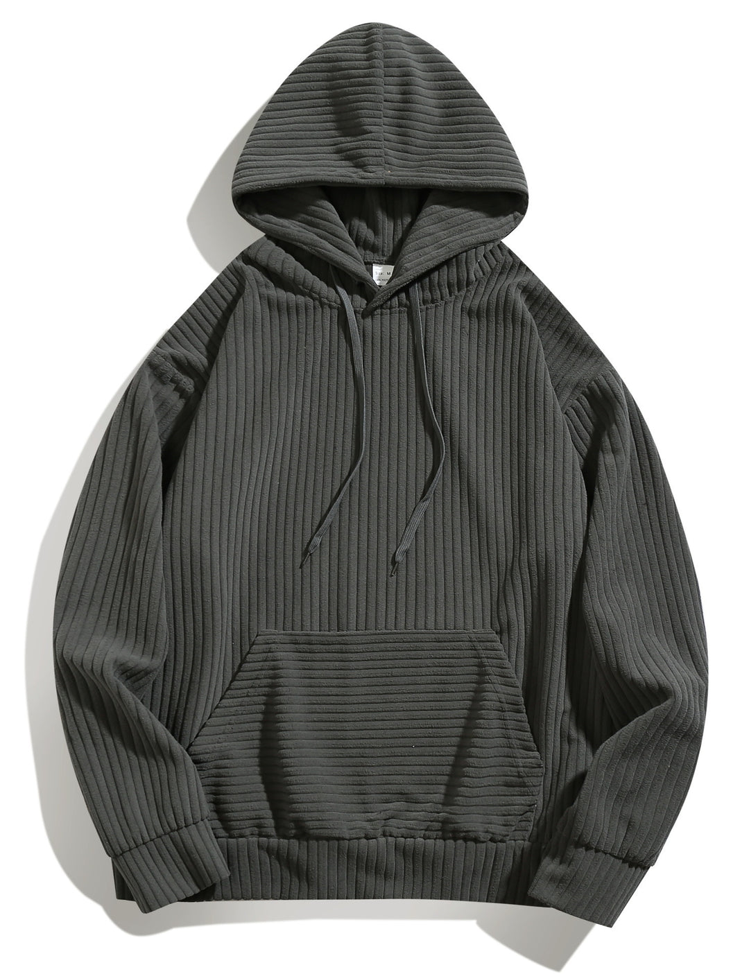 Herren lässiger Ripp-Pullover mit Kapuze Echoarchiv
