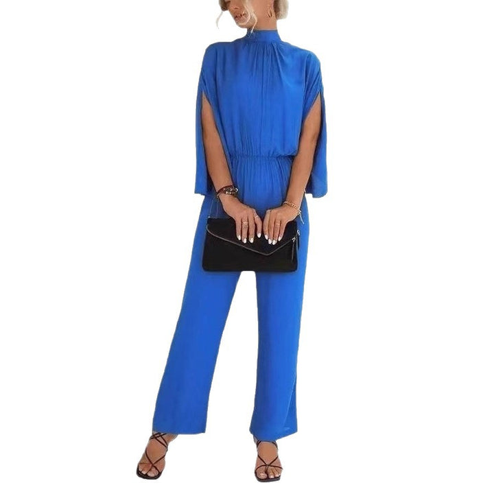 Damen eleganter Jumpsuit mit weitem Bein und Chiffon-Ärmeln Echo Archiv
