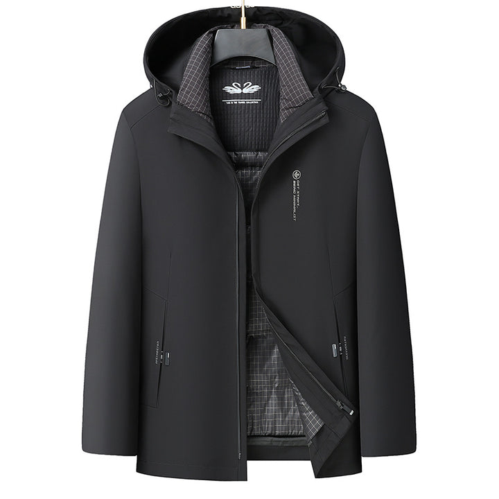 Herren Wasserabweisende Softshell-Manteljacke mit Thermofutter und Kapuze Echo Archiv