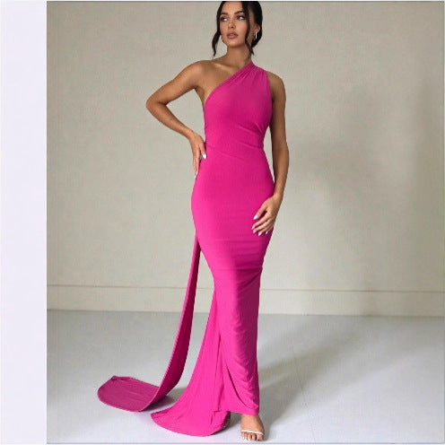 Damen Einseitiges Maxi-Kleid mit elegantem Schnitt und fließendem Saum Echo Archiv