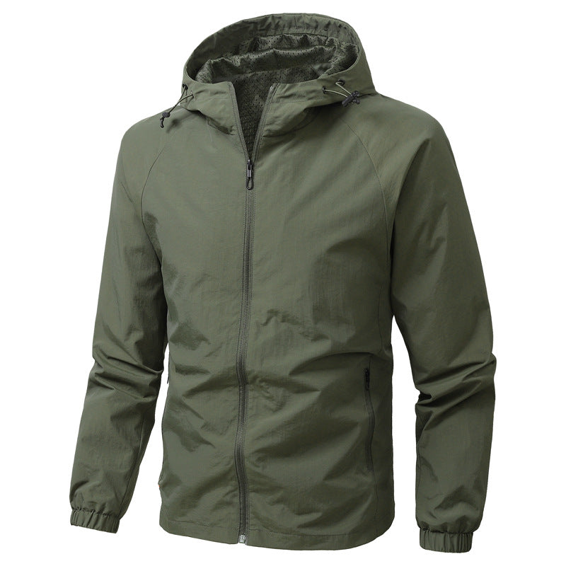 Herren Leichte Funktionsjacke mit verstellbarem Kapuzenkragen Echo Archiv