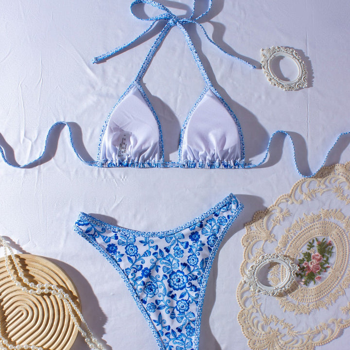 Damen Triangle-Bikini mit boho-inspiriertem floralen Muster Echo Archiv