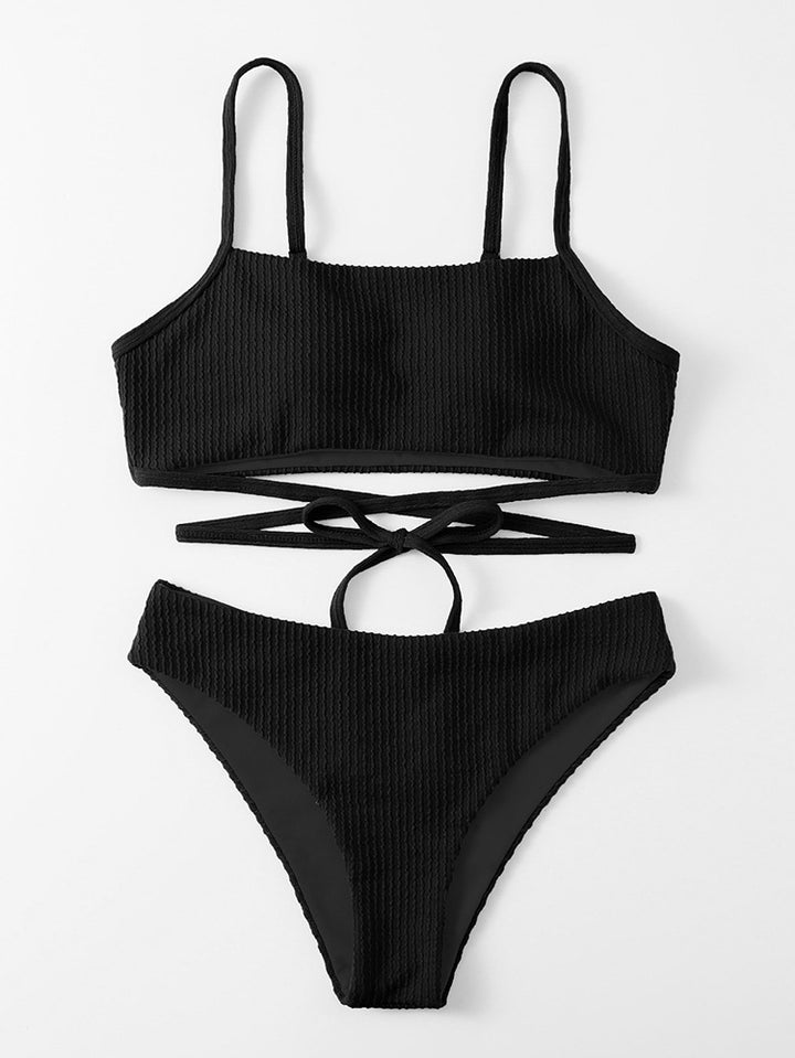 Damen Bikini-Set mit verstellbaren Trägern und modischem Wickeldetail Echo Archiv