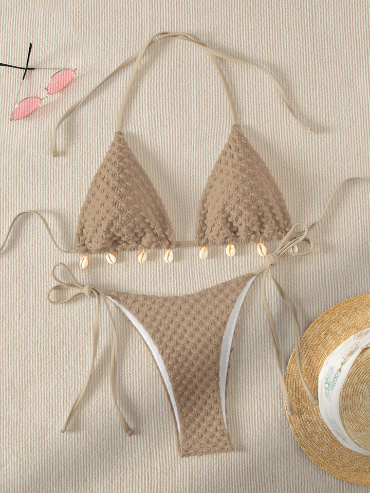 Damen Triangel-Bikini mit Muschelschmuck Echo Archiv
