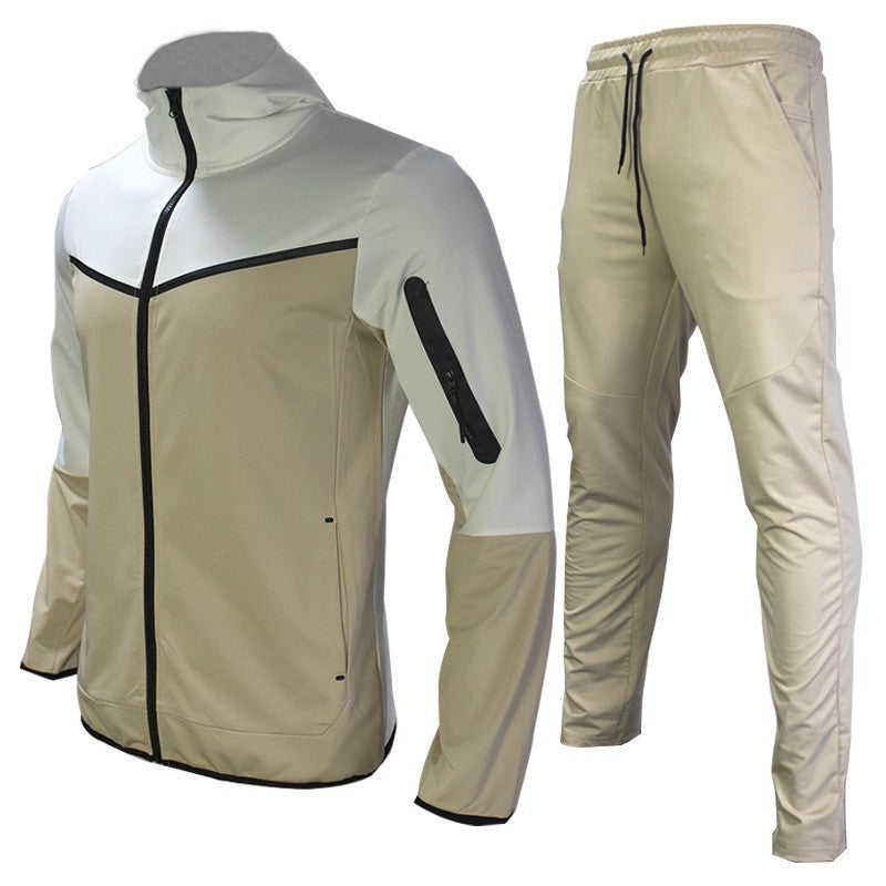 Herren sportliches Hoodie-Set mit atmungsaktiven Eigenschaften und modernen Kontrastdetails Echoarchiv