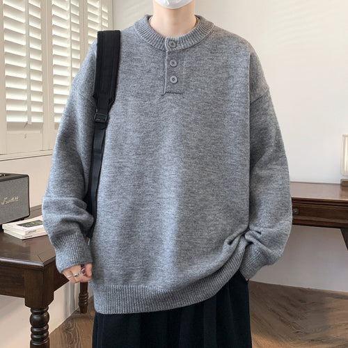 Herren Bequemer Strickpullover mit Knopfleiste Echo Archiv 1787799372