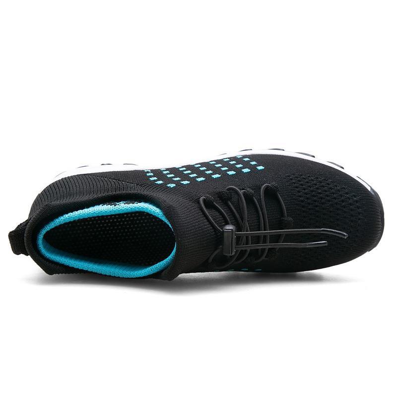 Damen nan leichte atmungsaktive Strick-Sneaker mit Luftkissen und hohem Sockenkragen Echo Archiv