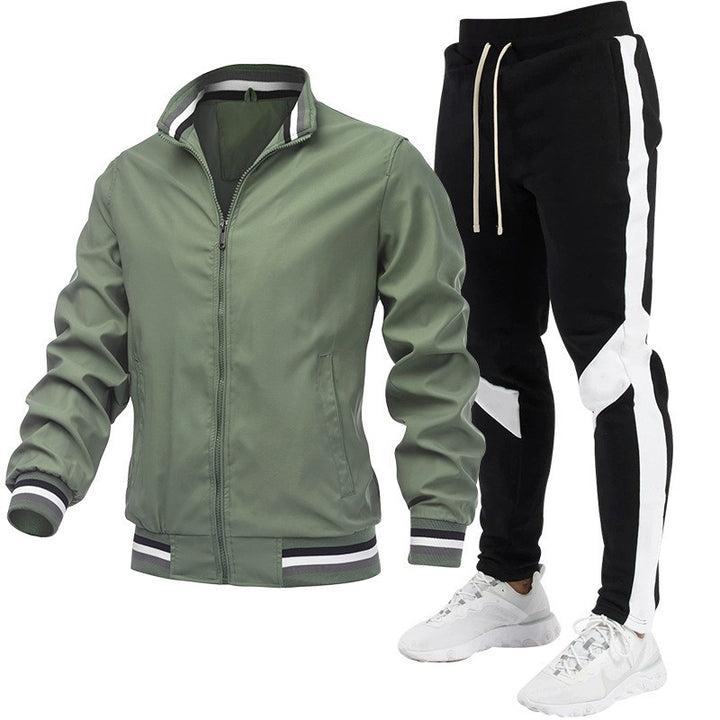 Herren Sportliches Trackjacke und Jogginghose Set Echo Archiv