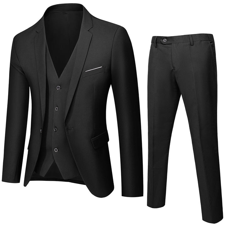Herren nan dreiteiliges Business-Anzugset mit tailliertem Einreiher-Sakko, schmal geschnittener Weste und elegant geschnittener Anzughose Echo Archiv