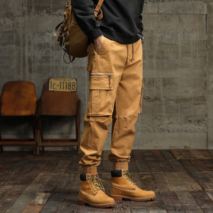 Herren Cargo-Hose mit multifunktionalen Taschen und robustem Baumwollmaterial Echoarchiv