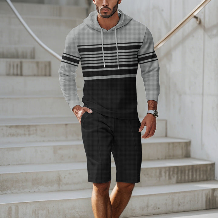 Herren Sportliches Kapuzenshirt mit strukturiertem Material und modernen Linien Echoarchiv