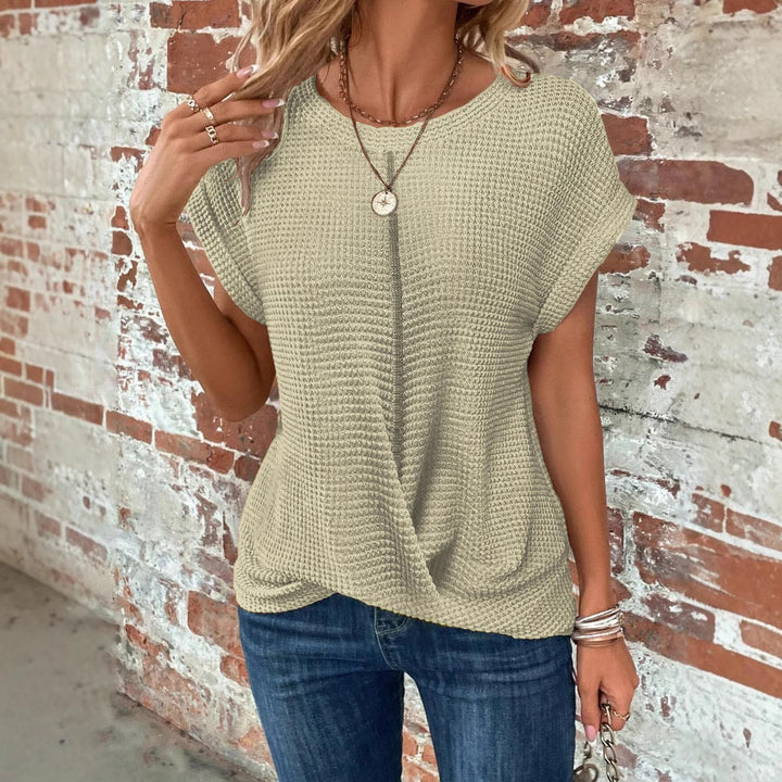 Damen lässiges Waffelstrickshirt Echo Archiv