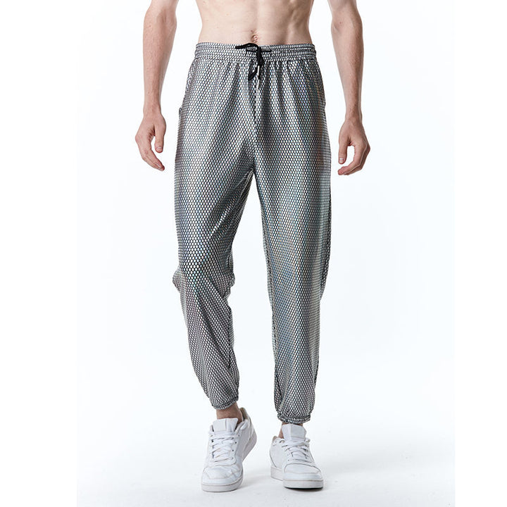Herren futuristische Mesh-Hose im angesagten Metallic-Look Echoarchiv