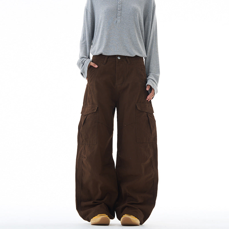 Unisex Ultraweite Cargohose mit tiefem Schritt und großen Klappentaschen Echo Archiv
