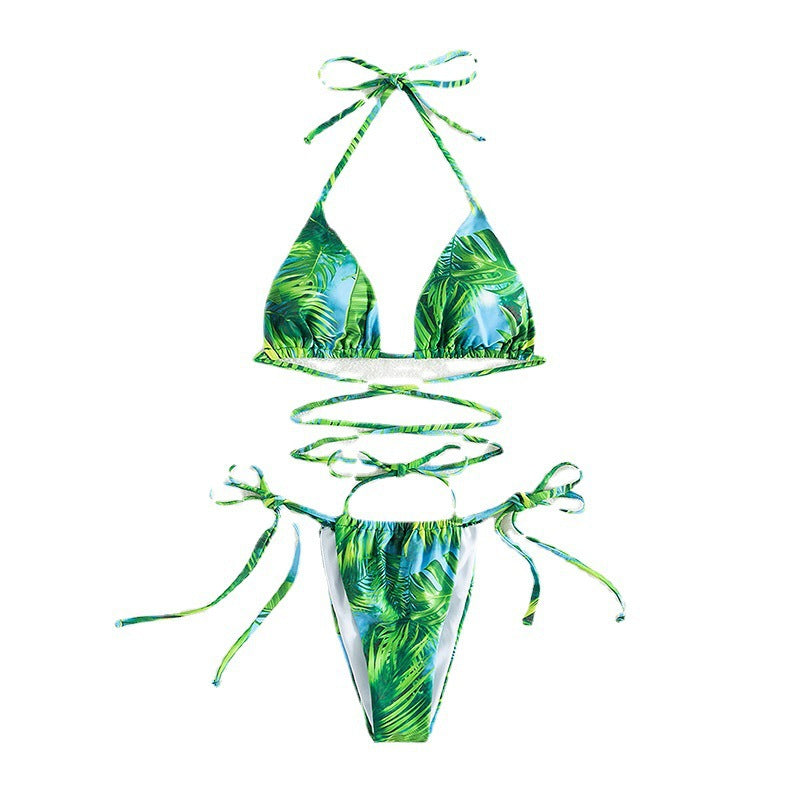 Damen Triangel-Bikini mit verspieltem Schnürdesign Echo Archiv