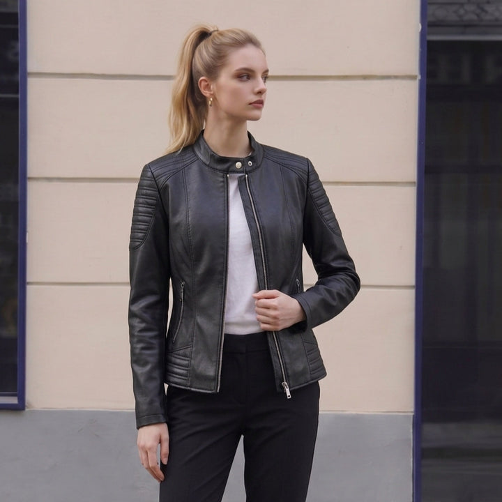 Damen Modische Kunstlederjacke Echo Archiv
