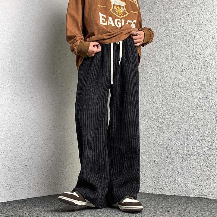 Damen Extraweite Cordhose mit Kordelzug, Rippenstruktur und weitem Bein Echo Archiv
