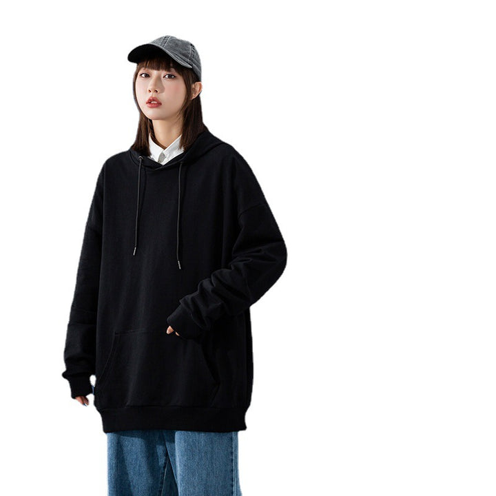 Damen Oversize-Kapuzenpullover mit Kängurutasche, tiefem Schulterfall und verstellbarer Kordel Echoarchiv