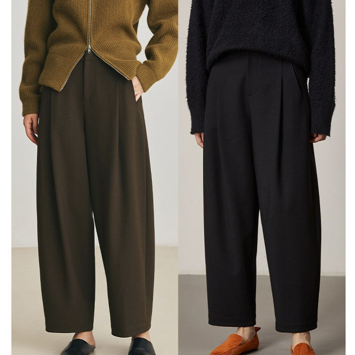Damen Weit geschnittene High-Waist Anzughose Echoarchiv