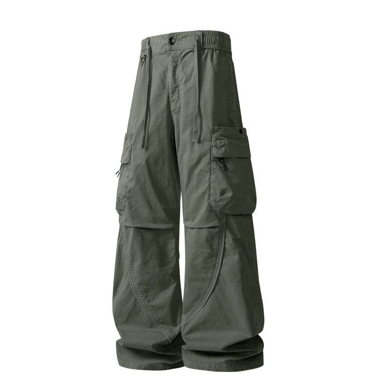 Herren weite Cargo-Hose im Baggy‑Schnitt mit Utility‑Taschen und Kordelbund Echo Archiv
