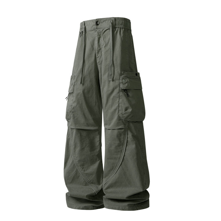 Herren weite Cargo-Hose im Baggy‑Schnitt mit Utility‑Taschen und Kordelbund Echo Archiv