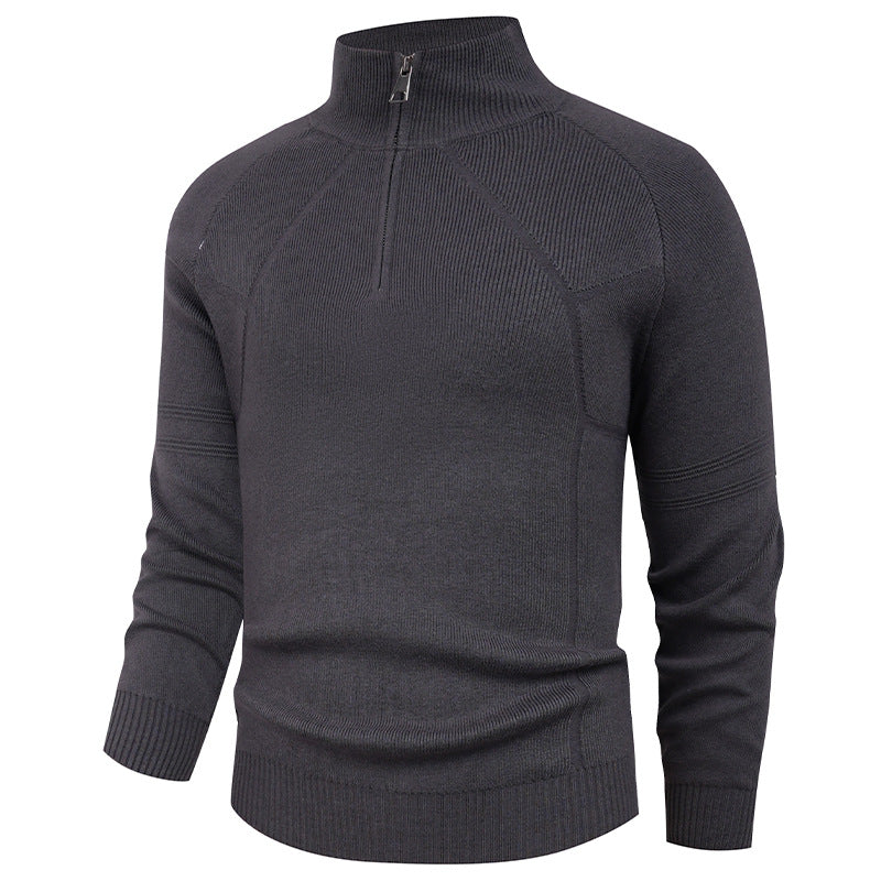 Herren Strickpullover mit modernem Reißverschluss und eleganter Struktur Echoarchiv