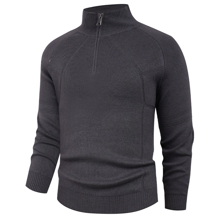 Herren Strickpullover mit modernem Reißverschluss und eleganter Struktur Echoarchiv