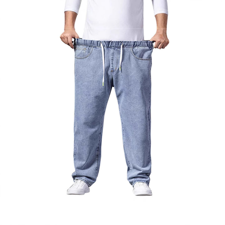 Herren nan weitenverstellbare Denim Jogginghose mit elastischem Bund und Kordelzug Echo Archiv