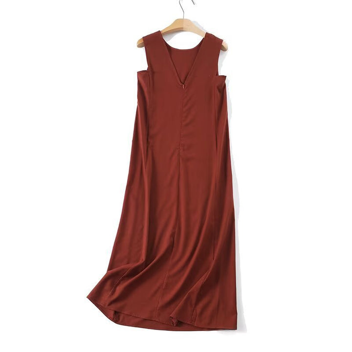 Damen Maxikleid mit elegantem V-Ausschnitt und fließendem Stoff Echo Archiv