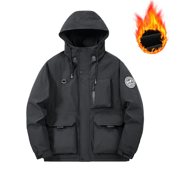 Herren Technischer Thermo-Parka mit Microfleece-Innenfutter und Utility-Taschen Echo Archiv