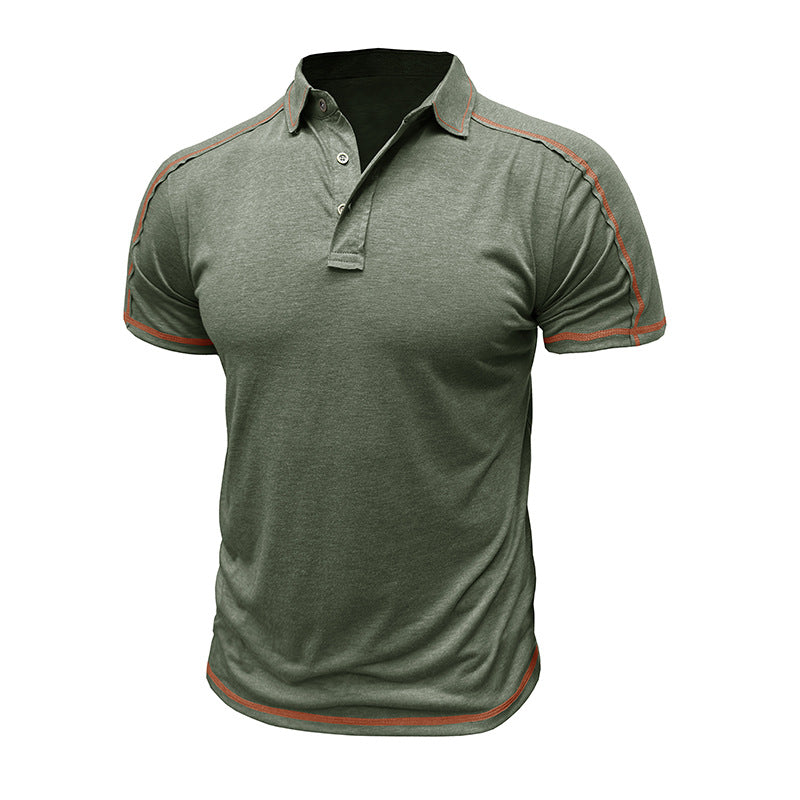 Herren Sportliches Poloshirt mit Kontrastnähten Echoarchiv