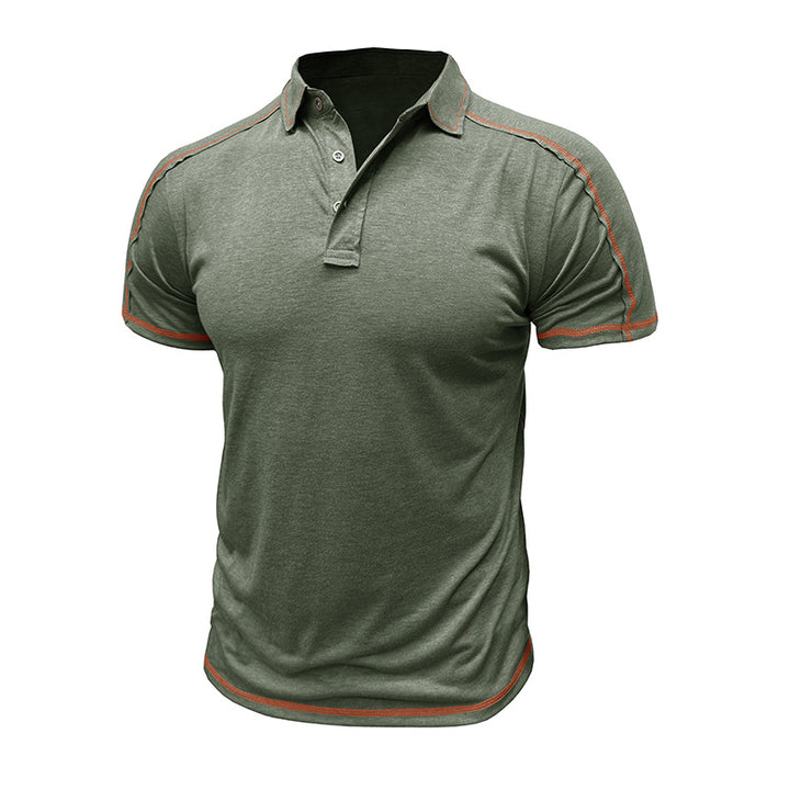 Herren Sportliches Poloshirt mit Kontrastnähten Echoarchiv