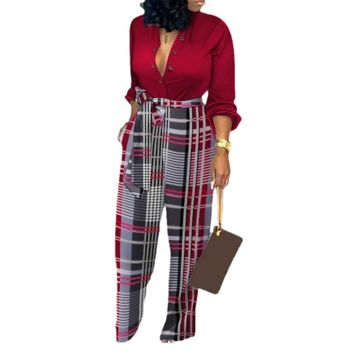 Damen Denim Jumpsuit mit modischem Patchwork-Design und praktischen Taschen Echoarchiv