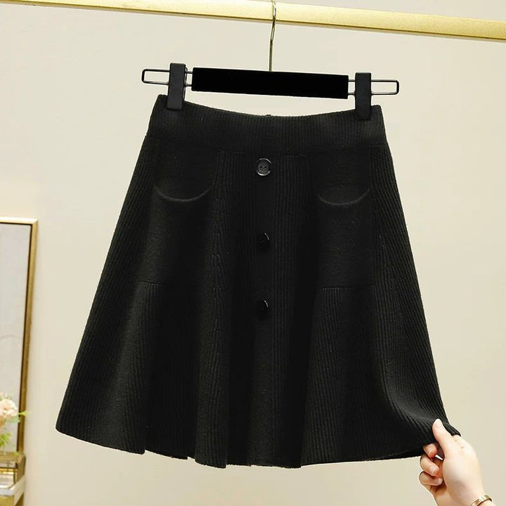 Damen Eleganter Strickrock mit Knöpfen Echo Archiv