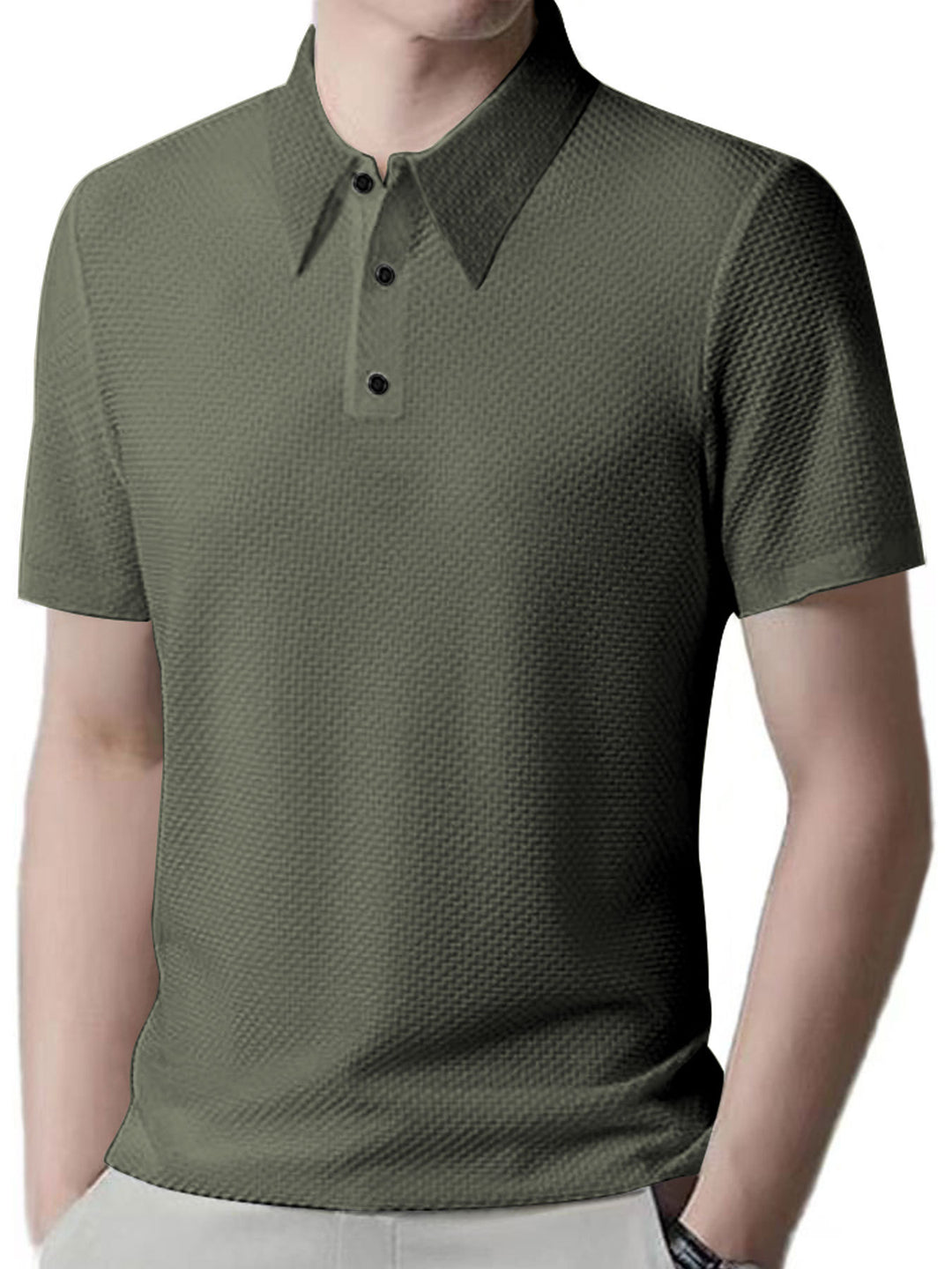 Herren Polohemd mit strukturiertem Design von Echoarchiv