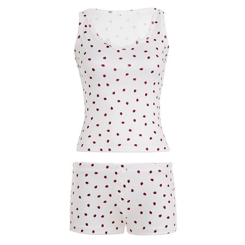 Damen Schlafanzugset mit verspieltem Punktdesign Echo Archiv