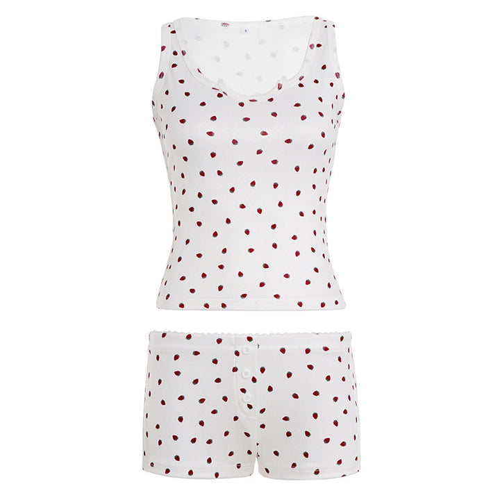 Damen Schlafanzugset mit verspieltem Punktdesign Echo Archiv