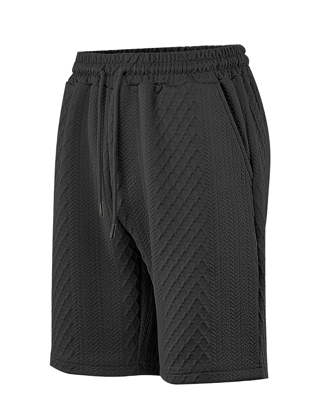 Herren nan strukturierte Lounge-Shorts mit Elastikbund Tunnelzug und seitlichen Eingrifftaschen Echo Archiv