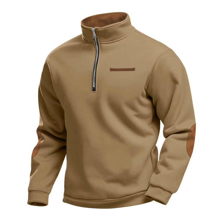 Herren Hochwertiges Sweatshirt mit Stehkragen und Reißverschluss Echoarchiv