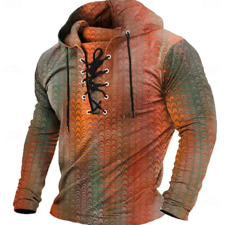 Herren Hooded Sweatshirt mit innovativem Wabenmuster Echoarchiv