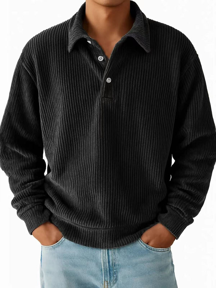 Herren Poloshirt mit Rippstruktur und klassischem Kragen Echoarchiv