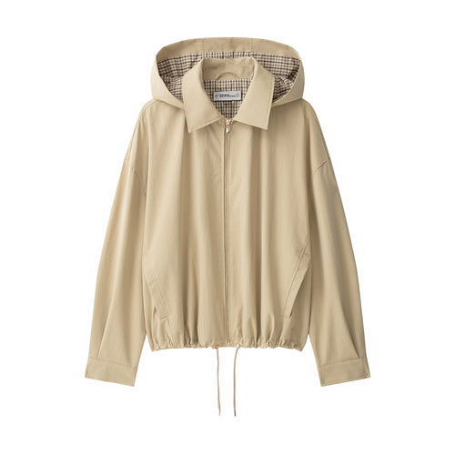 Damen Leichte wattierte Windjacke mit Stehkragen und Polka‑Dot‑Print Echo Archiv