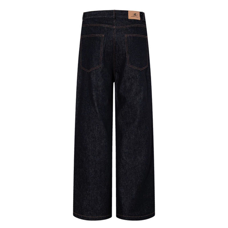 Damen Hochtaillierte Wide‑Leg Jeanshose mit Utility‑Tasche Echoarchiv