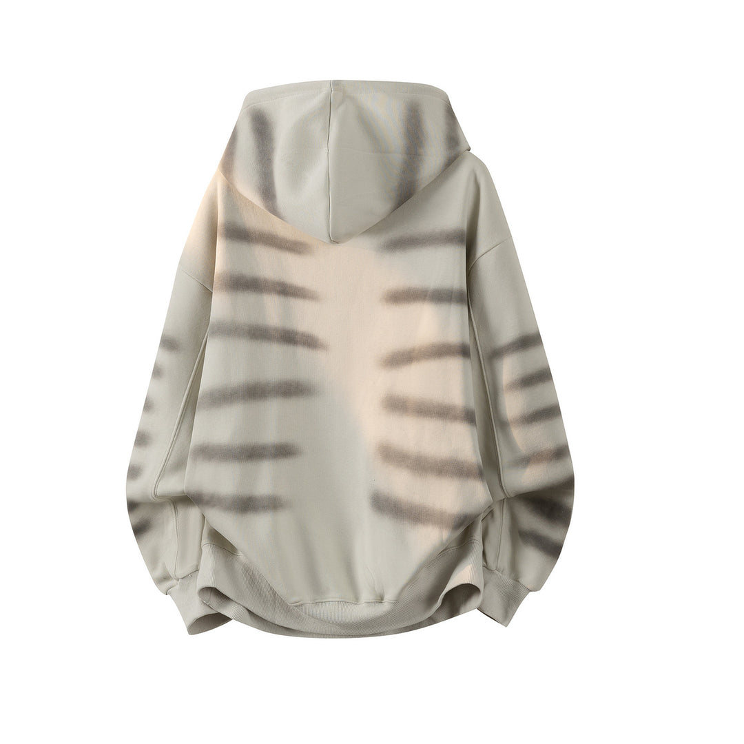 Unisex Oversize Kapuzenpullover mit handschriftlichem Grafik-Print, Kängurutasche & geripptem Saum Echoarchiv