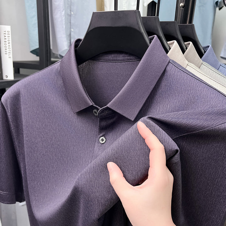 Herren Polohemd mit atmungsaktiven Eigenschaften und strukturiertem Design Echoarchiv