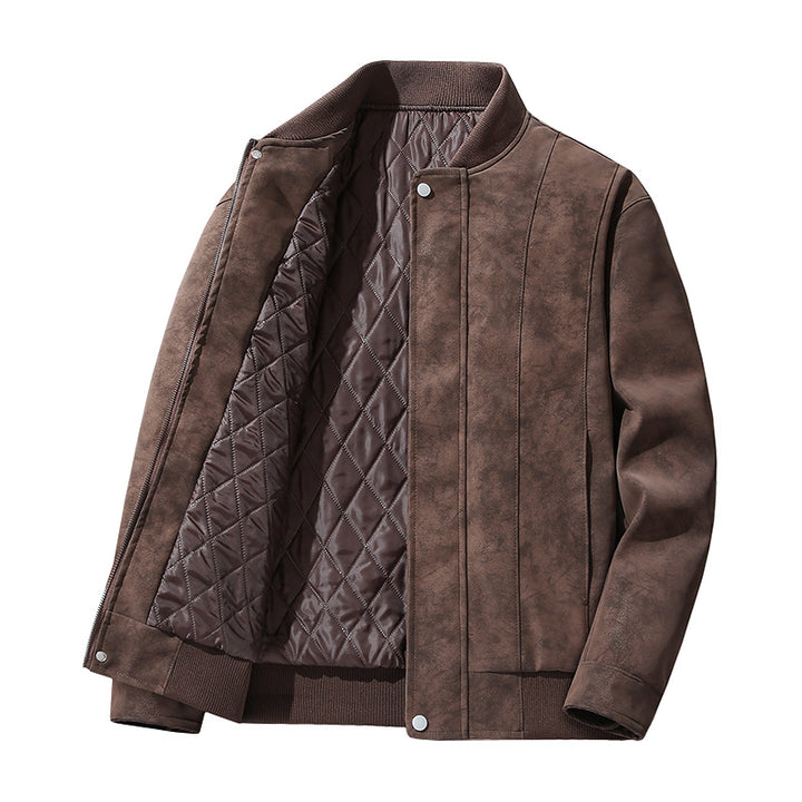 Herren modische Kunstlederjacke mit funktionalem Innenfutter Echoarchiv